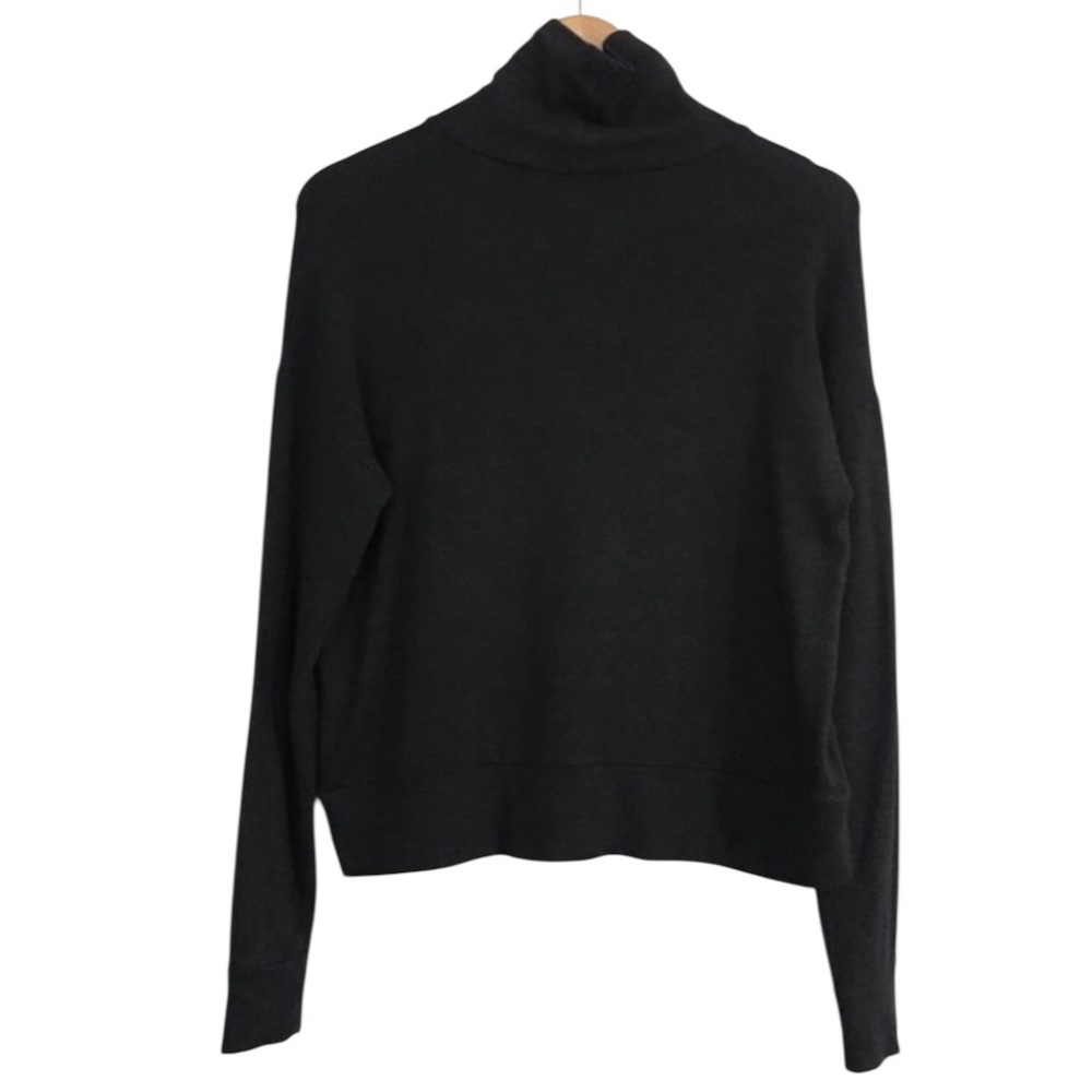 Aritzia Community Allora Turtleneck Charcoal Gray Boxy Sweater